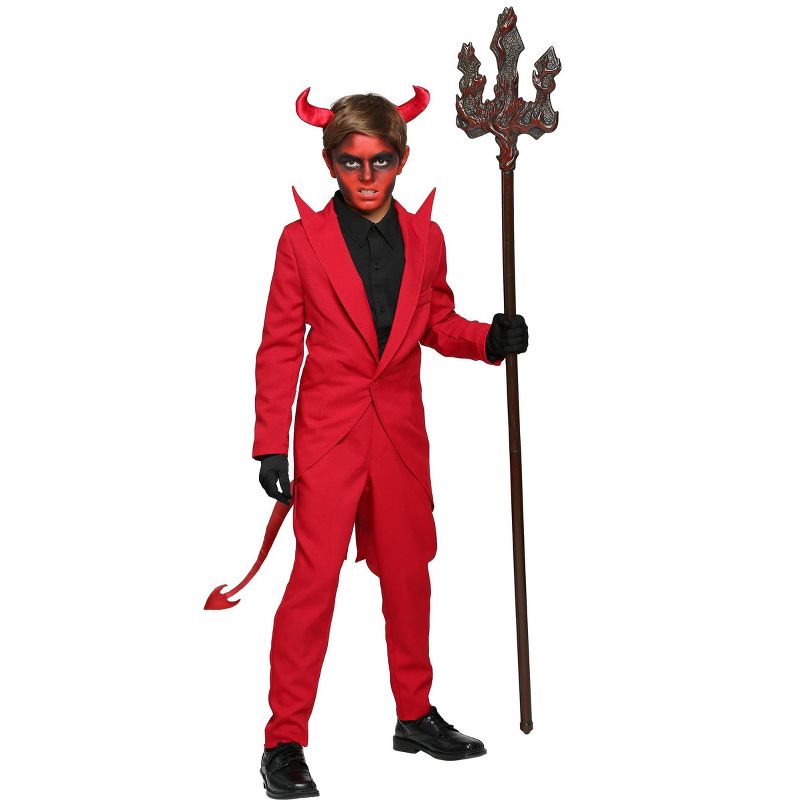 HalloweenCostumes.com Boy's Red Suit Devil Costume, 2 of 3