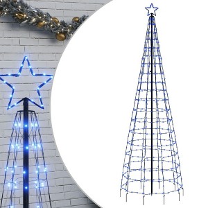 vidaXL Christmas Tree Light with 570 Blue LEDs - Outdoor Suitable, Customizable Design, 8 Lighting Effects, Energy-Efficient, Simple Assembly - 1 of 4