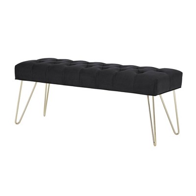 target black metal bench
