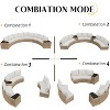 AMERLIFE Patio Furniture Sets, Half-Moon Sectional Round Sofa Set, Outdoor Patio Furniture with Wedge Table - 3 of 4