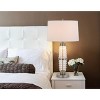 Cal Lighting 100W 3 way Macon glass table lamp with 2W led night light - 3 of 3