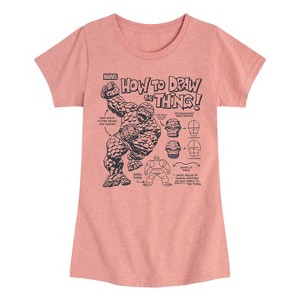 Girls' - Marvel - Fantastic Four Fitted Short Sleeve Graphic T-Shirt - 1 of 4