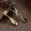 Black & Gold Asymmetric Earrings - Enamel and Zinc Alloy Statement Party Jewelry for Women - 4 of 4