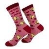 Crazy Dog Women's Tacos Are My Valentine Socks Funny Sarcastic Valentines Day Graphic Novelty Footwear for Ladies - 2 of 4