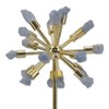 Decorative Starburst Statue with Blue Stone Accent and Marble Base, Elegant Tabletop Sculpture for Living Room, Entryway, Centerpiece, or Office Decor - 3 of 4