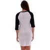 Just Love 100% Cotton Sleep Dress for Women Baseball Sleeve Nightshirt - 3 of 3