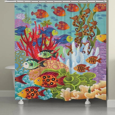Laural Home Fish in the Hood Shower Curtain
