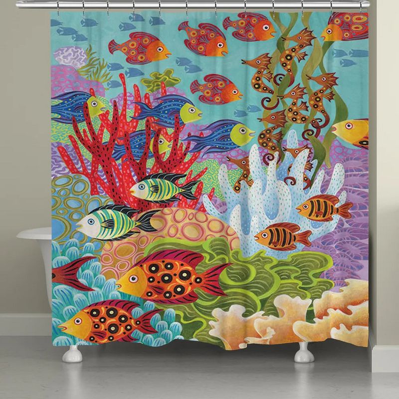 Laural Home Fish in the Hood Shower Curtain, 1 of 2