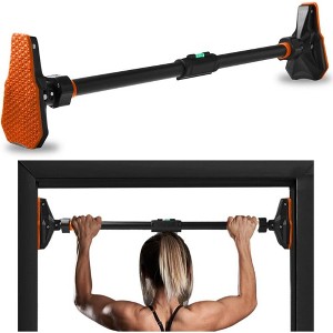 SQUATZ Adjustable Doorway Pull-Up Bar with Safety Lock SQDPB-1, Black - 1 of 4