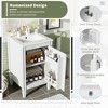 20"W Bathroom Vanity with Ceramic Sink, Bathroom Storage Cabinet Freestanding Vanity Cabinet with Door Storage Rack & Soft Close Door - ModernLuxe - 4 of 4