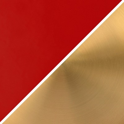 Madison 8" Poppy Red and Brass Nautical-Inspired Pendant Light