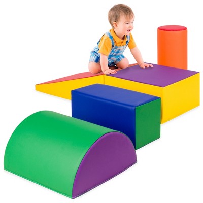 Best Choice Products 5-Piece Kids Climb & Crawl Soft Foam Block Playset Structures for Child Development