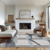 ABYNOW Machine Washable Area Rug – Vintage Blue Abstract Pattern, Non-Slip Low Pile Chenille for Bedroom & Living Room - 2 of 4