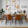 LeisureMod Tule Modern 71" Oval Dining Table with MDF Top and Black Steel Legs - 3 of 4