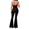 Women's Lurex Rib Deep V-Line Disco Jumpsuit - Aced It - 4 of 4