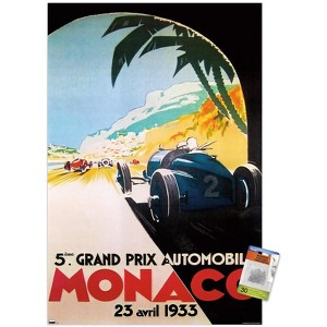 Trends International Grandprix Automobile Monaco 1933 Unframed Wall Poster Prints - 1 of 4