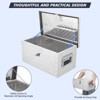 20 Inch Aluminum Diamond Plate Tool Box With Lock and Keys, Heavy Duty Waterproof Truck Storage Organizer Chest for Pick Up Truck Bed - 4 of 4