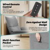 Elertric Recliner Chair with Massage and Heat, Adjustable Single Recliners Sofa  Home Theater Seating ＆Armchair for Living Room/Office - 3 of 4
