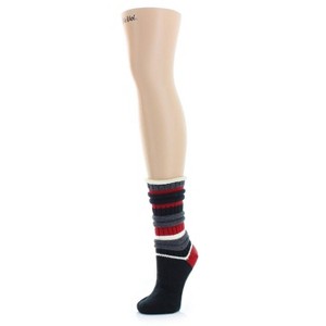 Memoi Band Tint Chunky Knit Striped Boot Socks - 1 of 4
