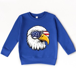 The Juniper Shop Patriotic Eagle Sunglasses Toddler Sweatshirt - 1 of 4