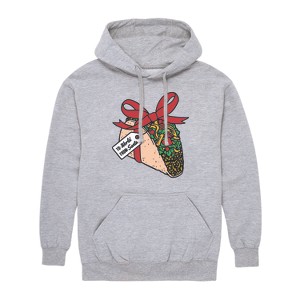Men's - Instant Message - Taco From Santa Graphic Fleece Pullover Hoodie - 1 of 4