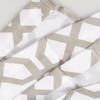 iDESIGN 72"x72" Trellis Fabric Shower Curtain Stone Gray/White: Woven Polyester, Buttonhole Top, Machine Washable - 4 of 4