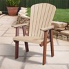 OS Home and Office Furniture 42" Resin Fan Back Chair in Weatherwood/Brown - image 2 of 4