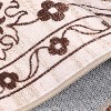 Ultra-Thin Floral Area Rug - Stain Resistant Non-Slip Large Carpet for Living Room, Dining Room Home Office - 4 of 4