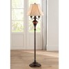 Barnes and Ivy Traditional Floor Lamp 4-Light 63" Tall Lush Bronze Tortoise Glass Font Bell Shade for Living Room Reading Bedroom Office - 2 of 4