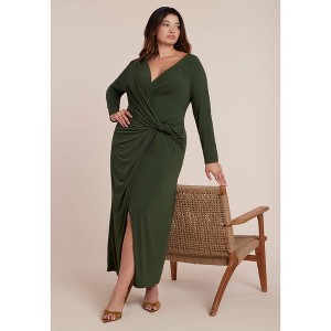 ELOQUII Twist Detail Knit Maxi Dress - 1 of 3