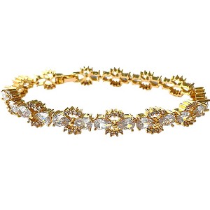 Hollywood Sensation Bow Tie Cubic Zirconia Tennis Bracelets with Pear Cut Cubic Zirconia - 1 of 2