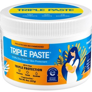 Triple Paste Diaper Rash Cream with Zinc Oxide Skin Protectant for Baby ...