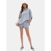 EXLURA Women's Casual Summer 2 Piece Sets 100% Cotton Short Sleeve Tshirt and Shorts Matching Sweatsuits Lounge Set 2025 - 4 of 4