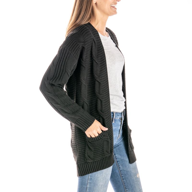 Allthreads Women's Aspen Midweight Cable Knit Cardigan, 2 of 4