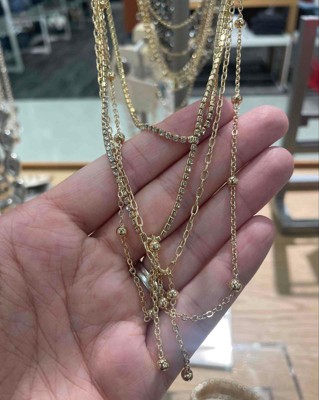 Ball Chain Multi-strand Necklace - A New Day™ Gold : Target
