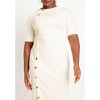 ELOQUII Women's Plus Size Button Front Workwear Dress - 3 of 4
