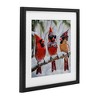 Stupell Industries Row of Cool Cardinals Framed Print Under Glass Art - 2 of 4