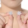 Guili Sterling Silver Star-Shaped Cubic Zirconia Stud Earrings, a Dazzling and Chic Representation of Celestial Elegance and Radiance - 2 of 4