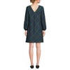 Lands' End Women's Brushed Flannel Scoop Neck Long Sleeve Above Knee Dress - 2 of 4