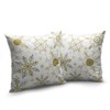 Christmas Snowflake Pillow Covers White Gold Gray Xmas Throw Pillow Cases 18x18 Set of 2 - 3 of 3
