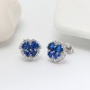 Halo Stud Earrings for Women Sterling SilverLondon Blue Cz Ginger Lyne Collection - 2 of 4