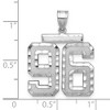 Black Bow Jewelry 14k White Gold, Varsity Collection, Large D/C Pendant, Number 96 - 3 of 4