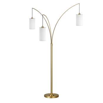 Hampton & Thyme 3-Light Torchiere Floor Lamp with Fabric Shade