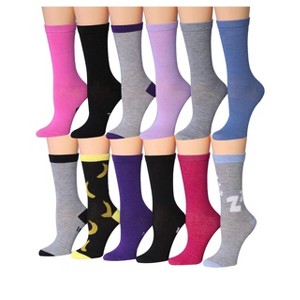 Tipi Toe Women's 12 Pairs Lightweight Colorful Banana Wine Patterned Socks For Women - 1 of 4