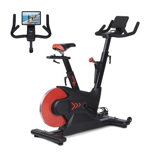 Exercise Bikes, Indoor Cycling Bike for Home - 28 LB Rear Flywheel Low Noise Stationary Bicycle with Upgraded Seat Cushion Cardio Workout - 1 of 4