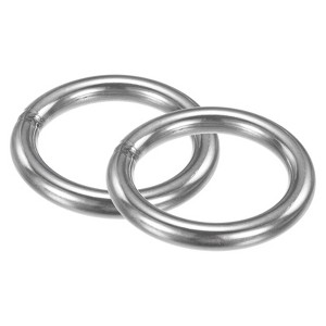 Unique Bargains Dream Catcher Stainless Steel Macrame Wreath Floral Round Metal O Rings 2 PCS - 1 of 4