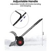 Heavy-Duty Snow Shovel with Wheels, 5-Position Adjustable Blade & Handle, 29/36 Inch Galvanized Steel Snow Pusher for Driveway and Yard - 4 of 4