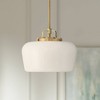 Possini Euro Design Gold Pendant Chandelier 15" Wide Modern Opal White Glass Shade 3-Light Fixture for Dining Room Living House Home Kitchen Island - 2 of 4