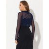 INSPIRE CHIC Women's Sheer Elegant Wedding Open Front Crop Bolero Shrugs - 4 of 4