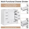 36" Bathroom Vanity with Sink Combo, Six Drawers, Multi-Functional Drawer Divider, Adjustable Shelf, White - 4 of 4